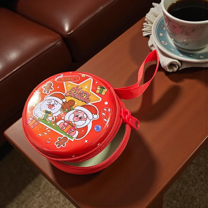 12 Monederos Navideños Circulares Metalicos con Cierre  $13.55 c/u