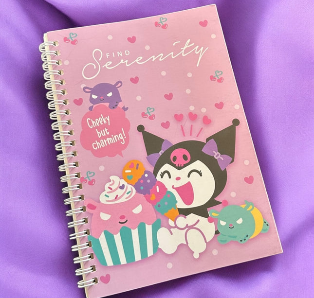 12 Libretas de esprial Sanrio rayada $14.9 c/u