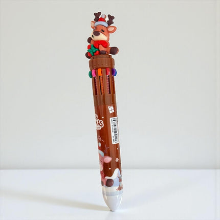 36 Lapiceros Multitntas Navideños con 10 Colores $14.58 c/u