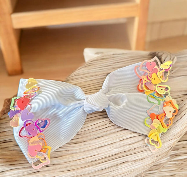 12 Moños Hermosos con Corazones $6.9 c/u
