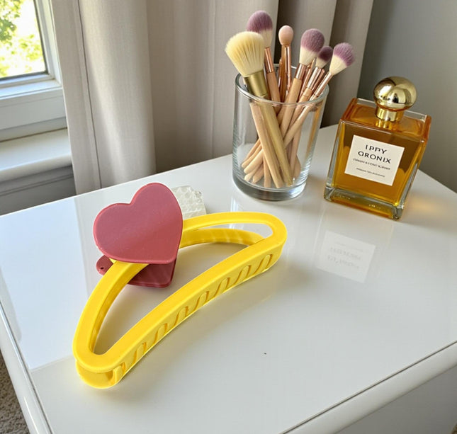 12 Pinzas Grandes Cristalinas con Figuras Colores $10.5 c/u