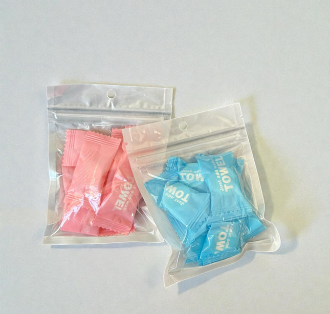 12 Sets Toallitas Comprimida (cada Set contiene 10 pastillas) $9.9 c/Set
