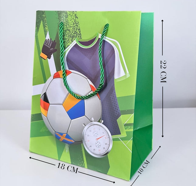 12 Bolsas para Regalo "balones" $5.9 c/u
