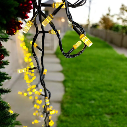 Serie de luz led calida Foco G 10 metros Decoracion Navideña