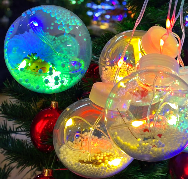 Luces Navideñas esfera con Muñeco de Nieve