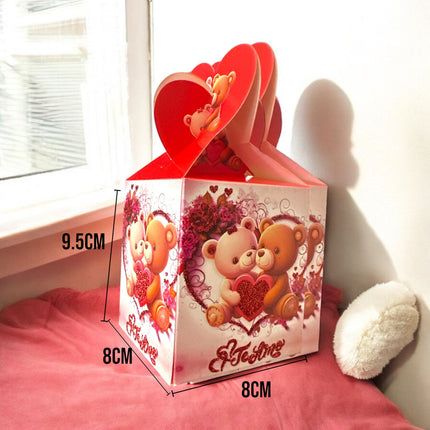 12 Cajas para regalo Ositos Corazón $3.30 c/u