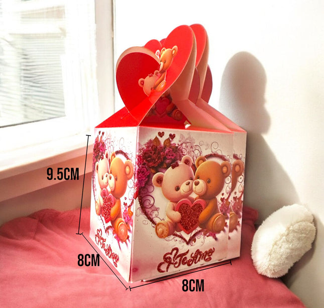 12 Cajas para regalo Ositos Corazón $3.30 c/u