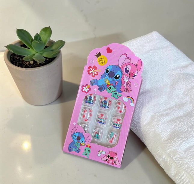 12 Sets de Uñas Sticht para Niñas $6 c/u