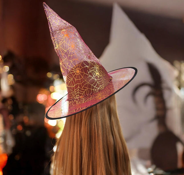 12 Sombreros Halloween Brijutas Telarañas Colores $12 c/u