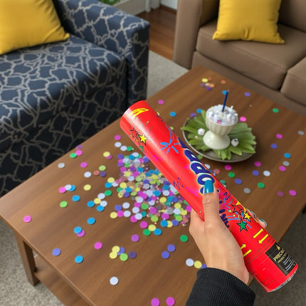 3 Cañon Reventador de Confetti para fiestas 30cm $20 c/u