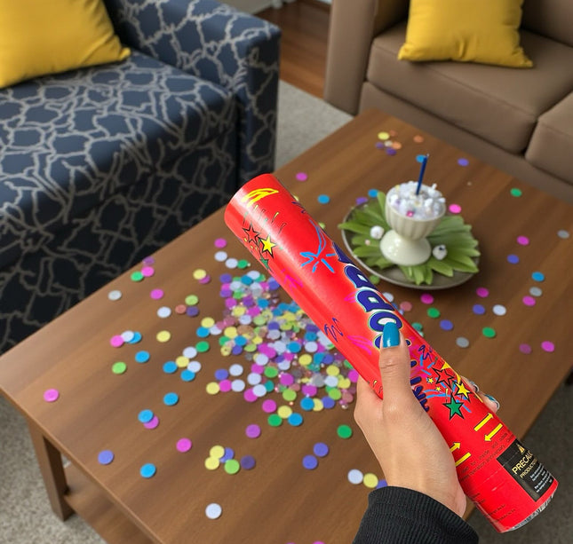 3 Cañon Reventador de Confetti para fiestas 30cm $20 c/u