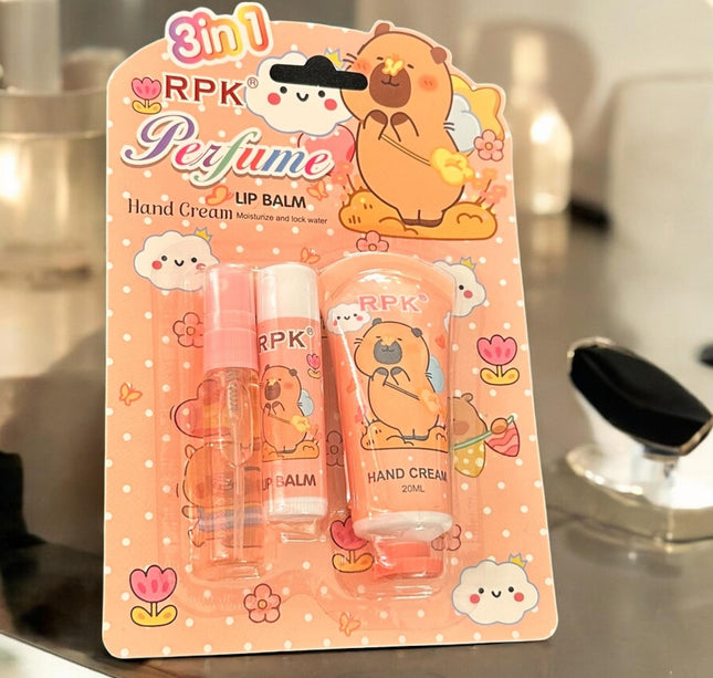 12 Sets Capibaras Locion, Crema, Balsamo Infantil $18 c/u