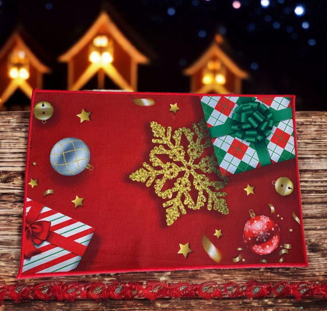 6 Tapetes Navideños con costuras $29 c/u