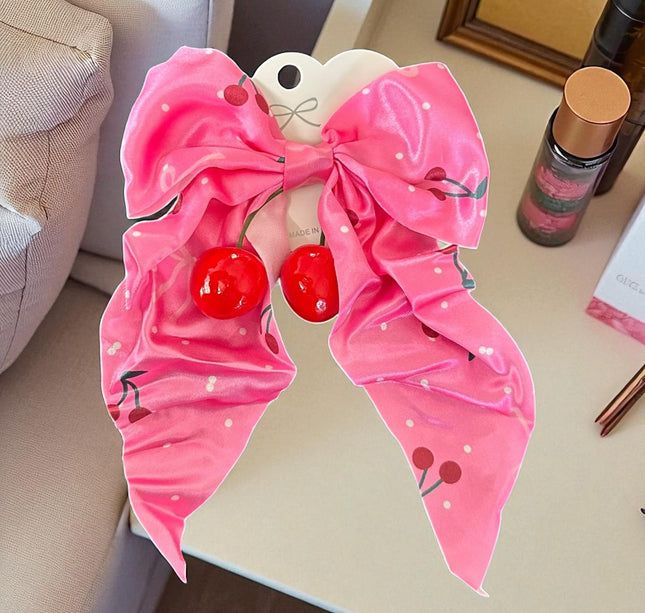 12 Moños con Cerezas Decorados $9.5 c/u