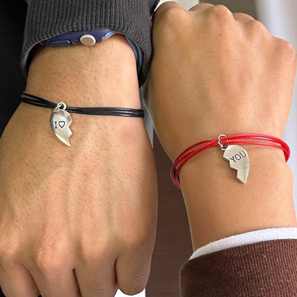 12 Pulseras Parejas Corazon "Love" $9 c/u