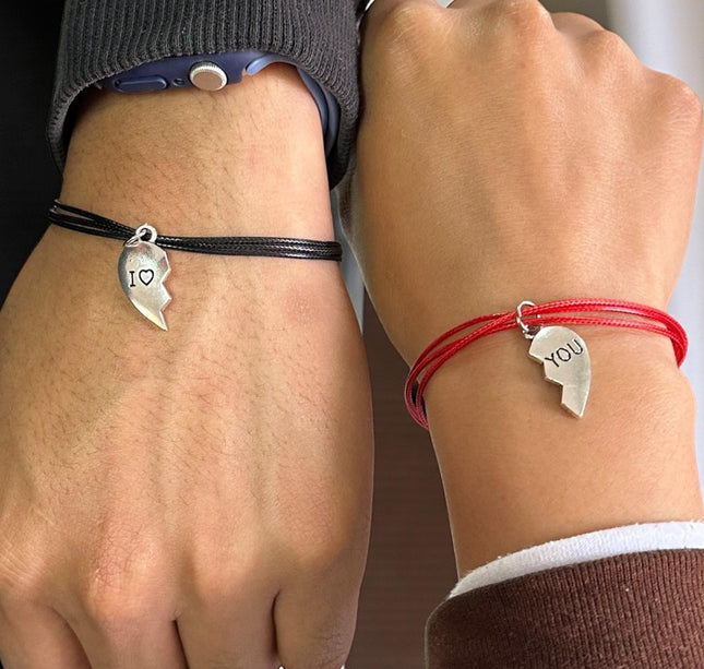 12 Pulseras Parejas Corazon "Love" $9 c/u