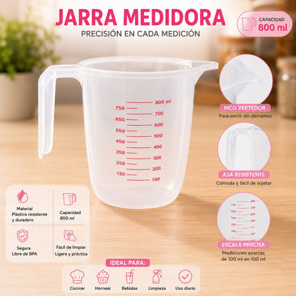 Exclusivo Tienda en linea 💥💎5 Jarra Medidora 800ml $15 c/u