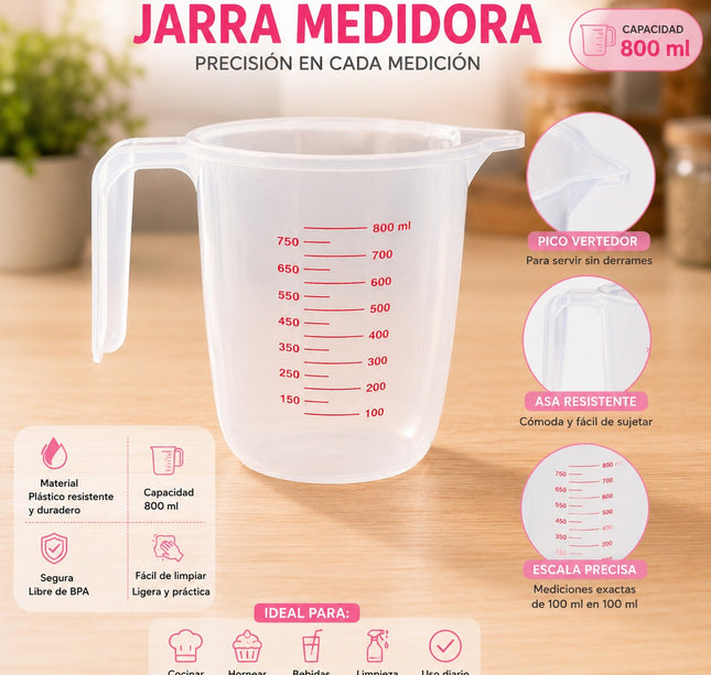 Exclusivo Tienda en linea 💥💎5 Jarra Medidora 800ml $15 c/u