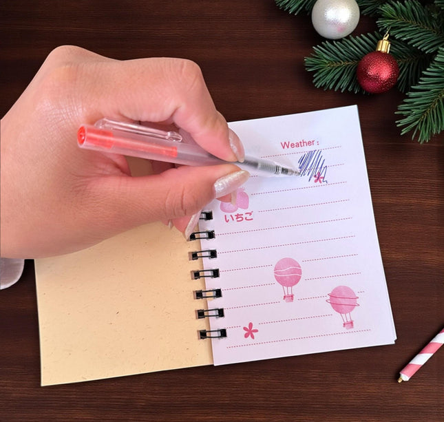 12 Libretitas Navideñas Santa con Lapicero $5.9 c/u