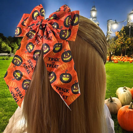 12 Moños Halloween Estampados $6.75 c/u