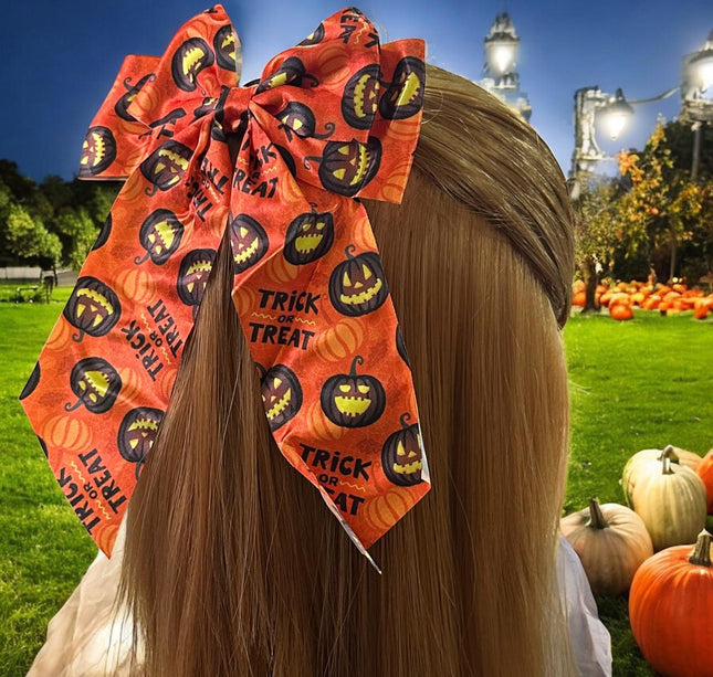 12 Moños Halloween Estampados $6.75 c/u