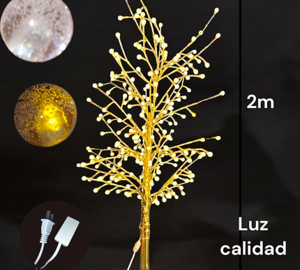 Arbol De luces bola de Burbuja, 1.7 M amarilla