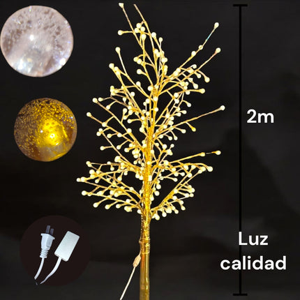 Arbol De luces bola de Burbuja, 1.7 M amarilla