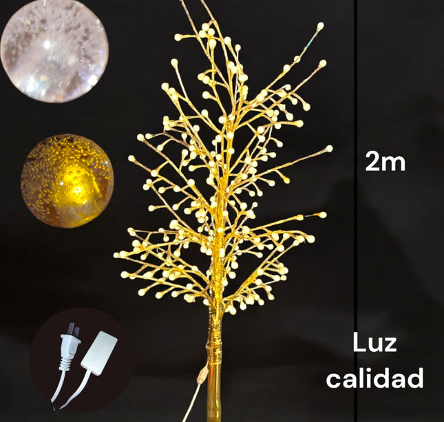 Arbol De luces bola de Burbuja, 1.7 M amarilla