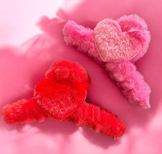 12 Pinzas de Peluche con Corazón $6.9 c/u