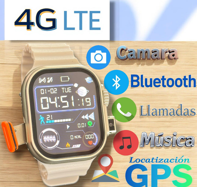 Smarth Watch 4G Con Bluetooth y espacio para SIM