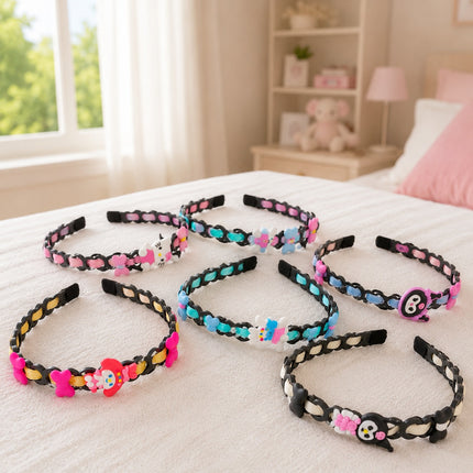 Exclusivo Tienda en linea 💥💎12 Diademas tipo Trenza Sanrio Hermosas $10 c/u