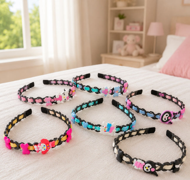 Exclusivo Tienda en linea 💥💎12 Diademas tipo Trenza Sanrio Hermosas $10 c/u