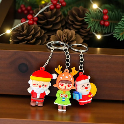 12 Llaveros Navideños Figuras 3D $4.9 c/u