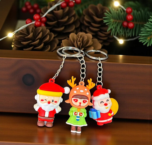 12 Llaveros Navideños Figuras 3D $4.9 c/u