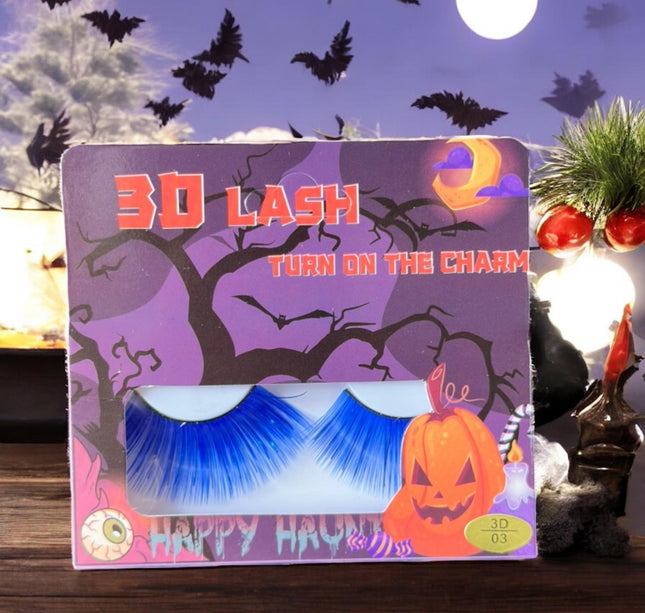 12 Pestañas Halloween Colores $9 c/u