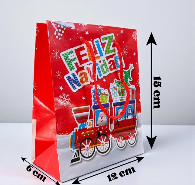 12 Bolsas para Regalo Santa Claus $3.2 c/u