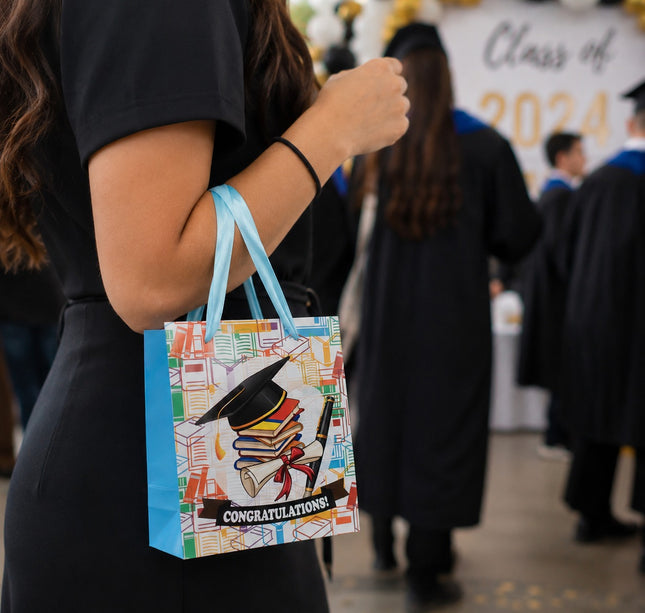 12 Bolsas de Regalo Graduación $9.8 c/u