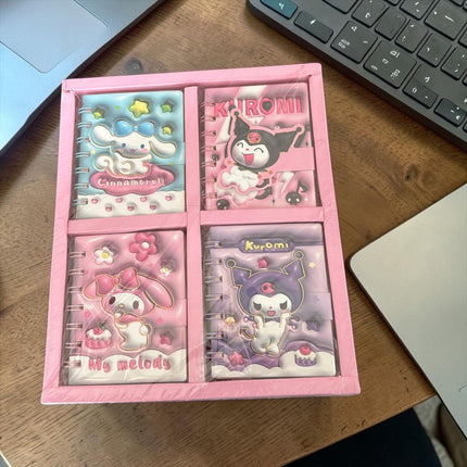 24 Libretas 3D Sanrio/Sticht/Capibara/Labubu $11 c/u