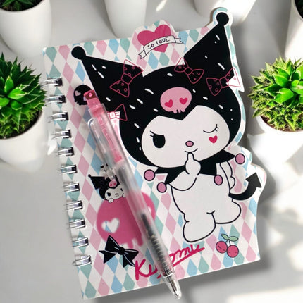 12 Libretitas Kuromi con pluma $6 c/u