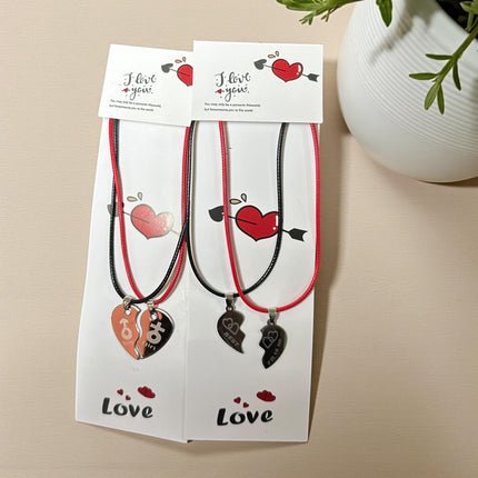 12 Set Collares Parejas Corazón "Love" $10 c/u