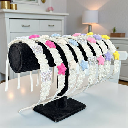 OFERTA!!! 12 Diademas Decoradas Perlas (Modelo Variado) de $9.75 A SOLO $7.42 C/U