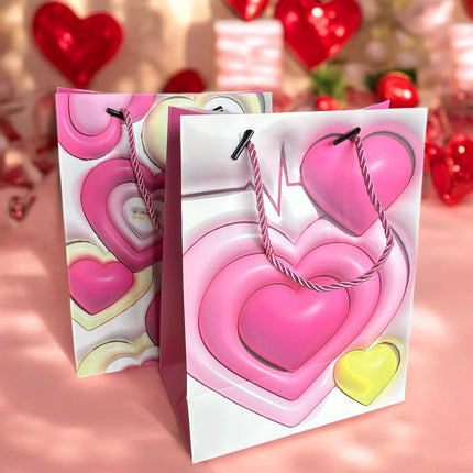 12 Bolsas de Regalo Corazones $6.9 c/u