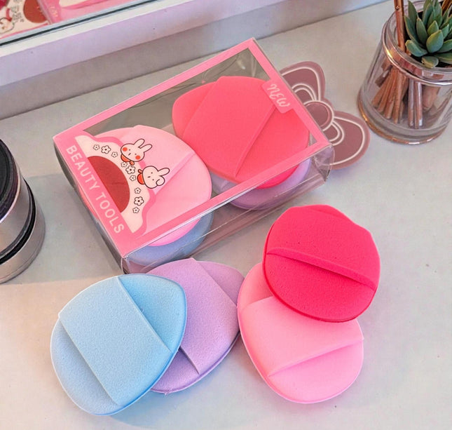 12 Sets de Esponjas/Borlas de Maquillaje $6 c/u