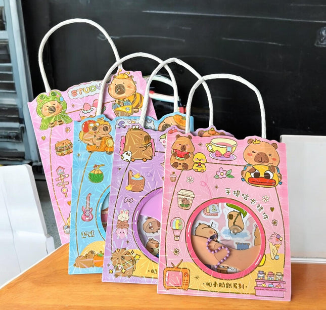 24 Bolsitas Stickers Capibaras con Llavero $6.5 c/u