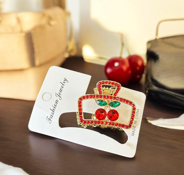 12 Pincitas Cherry Doradas Pedreria $19.5 c/u