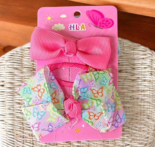 12 Sets de Pasadores con Moños Mariposas $5.9 c/u