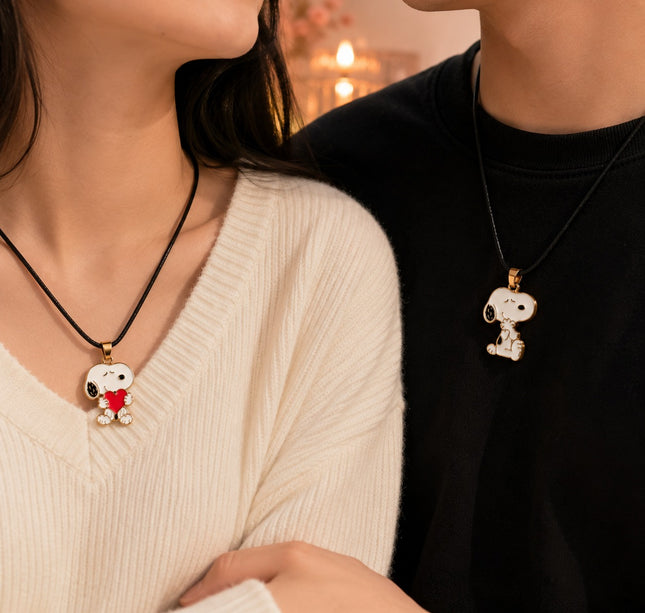 12 Duos Collares Snoppy "I Love You" $11 c/u