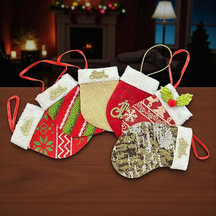 12 Botitas Navideñas Colgante 10cm * 7cm para decorar $5.9 c/u