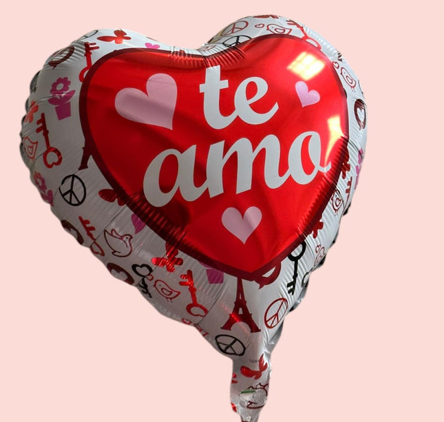 10 Globos Corazón 18 Pulgadas $4.2 c/u