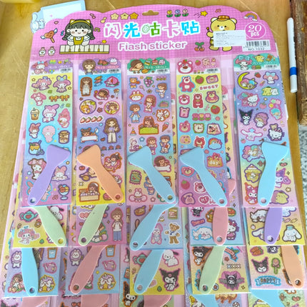 12 Stickers Sanrio con Fijador $3.72 c/u